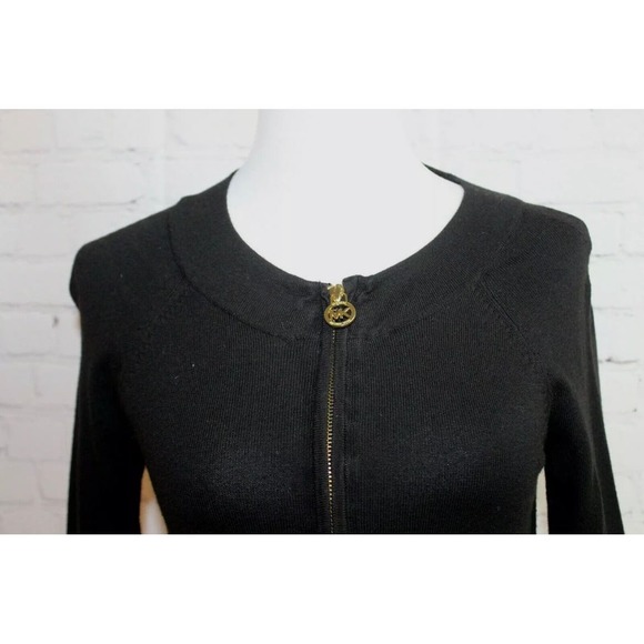Michael Kors Black 1/4 Zip Sweater Dress Pockets S - Picture 4 of 9